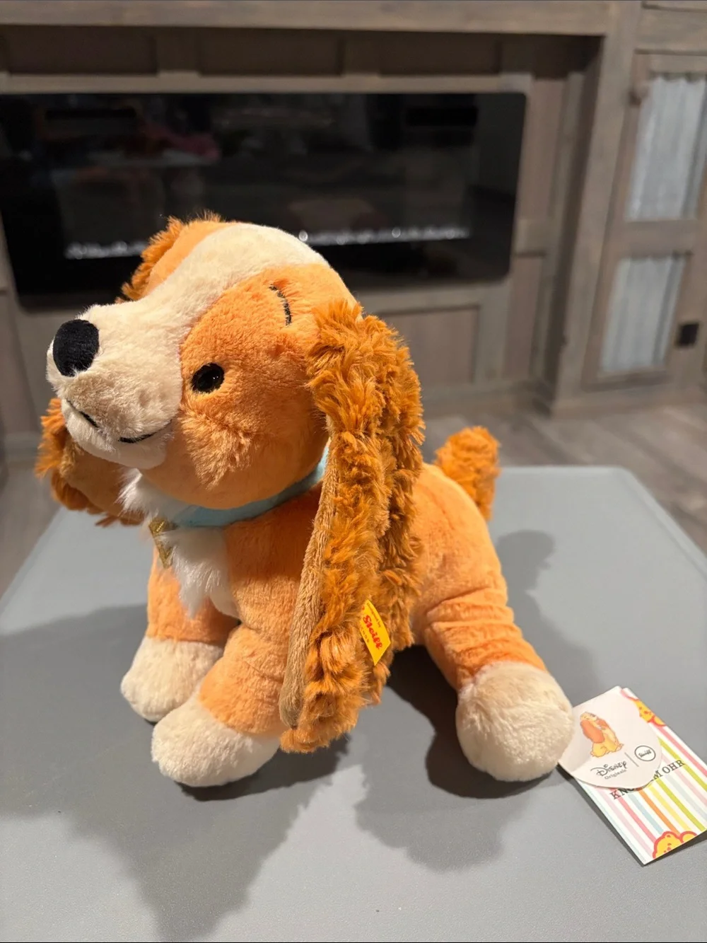Disney Steiff Lady and the Tramp Hund Susi 24 bunt Orange and Cream Plush Dogl